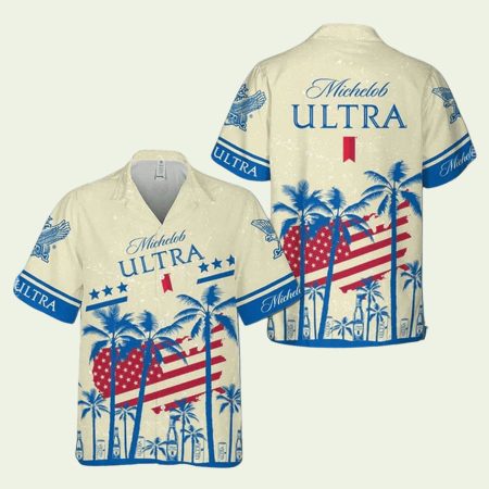 Summer Vibes Michelob Ultra Beer US Flag Vintage Hawaiian Shirt