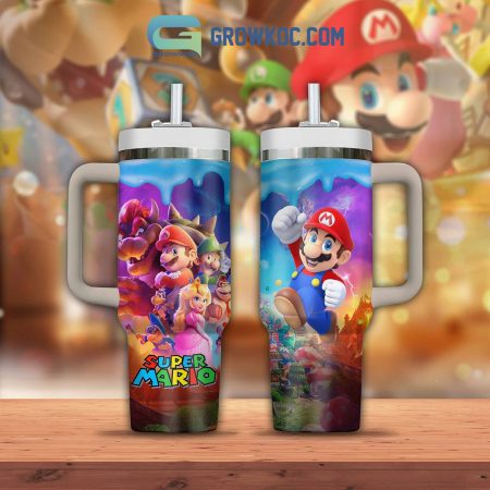 Super Mario Fan Love Memories 30oz or 40oz Stainless Tumbler With Handle NVA