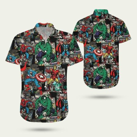 Super Heros Marvel Hawaiian Shirt