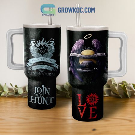 Supernatural Love Join The Hunt Fan 30oz or 40oz Stainless Tumbler With Handle NVA