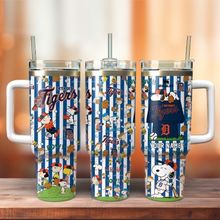 Detroit Tigers x Peanuts MLB Sports Custom Stanley Cup 40 oz 30 oz Tumbler With Handle