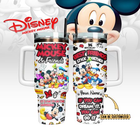 Mickey Mouse x Disney Cartoon Custom Stanley Cup 40 oz 30 oz Tumbler With Handle