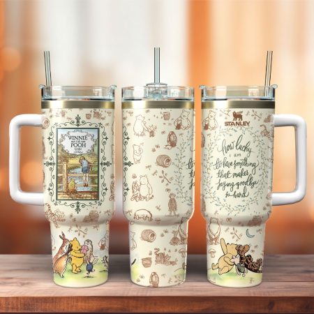 Winnie The Pooh Cartoon Custom Stanley Cup 40 oz 30 oz Tumbler With Handle HG