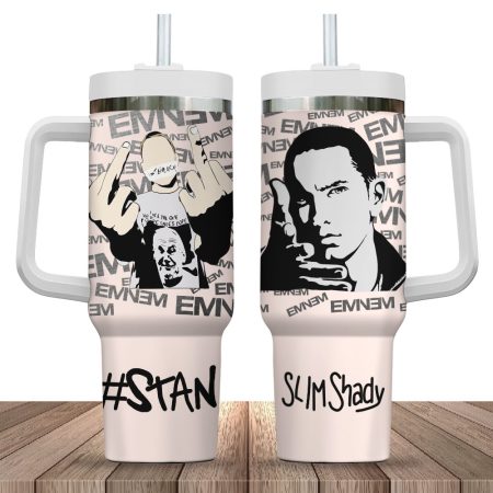 Rose Quartz Eminem Slim Shady #Stan 30 or 40oz Tumbler With Handle CP