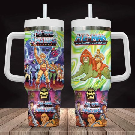 Hologram Green He-Man And The Masters Of The Universe TV Series Custom Quencher 30oz or 40oz Stainless Steel Tumbler With Handle CP