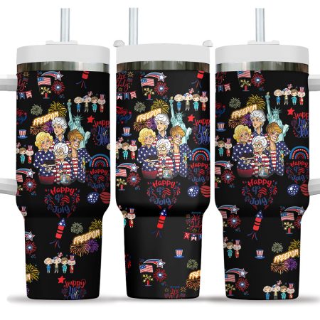 Black The Golden Girls TV Series Custom Stanley Quencher  30oz or 40oz Stainless Steel Tumbler With Handle CP Stainless Steel Tumbler
