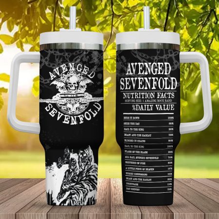 Black Avenged Sevenfold Nutrition Facts Customized 30oz or 40 Oz Tumbler CP