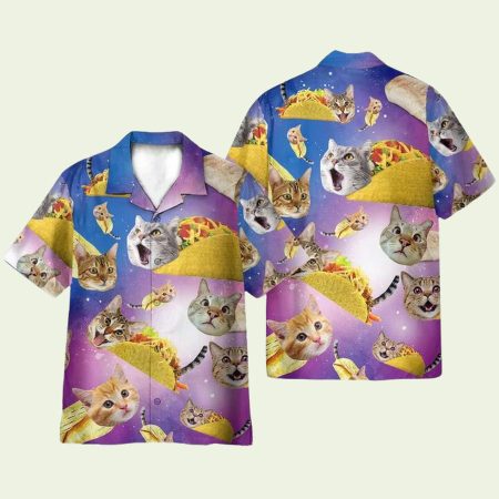 Taco Cat Funny Hawaiian Shirt
