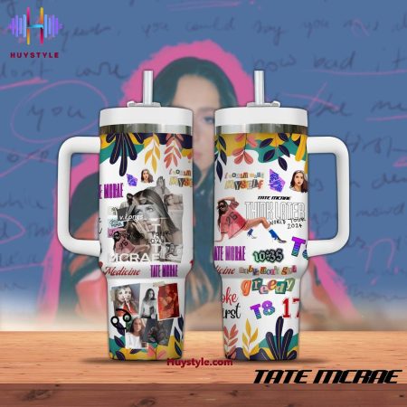 Tate Mcrae Think Later World Tour 2024 Quencher 30oz or 40oz Stainless Steel Tumbler With Handle NVA