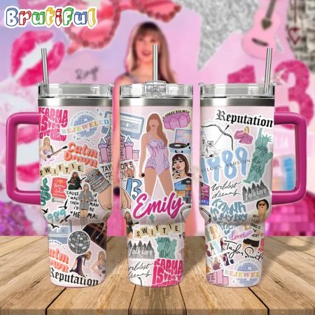 Taylor Swift Fan Lovers Custom Name Custom Quencher 30oz or 40oz Stainless Steel Tumbler With Handle HG