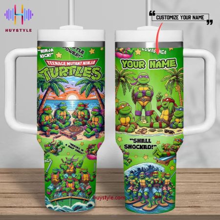 Teenage Mutant Ninja Turtles Heroes In A Half Shell Quencher 30oz or 40oz Stainless Steel Tumbler With Handle NVA