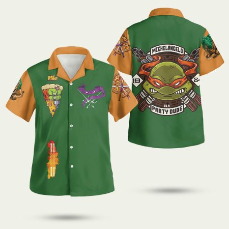 Teenage Mutant Ninja Turtles Michelangelo Hawaiian Shirt