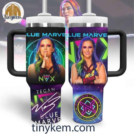 Tegan Nox Faster Stronger Spinner Blue Marvel  30oz or 40oz Stainless Steel Tumbler With Handle HG