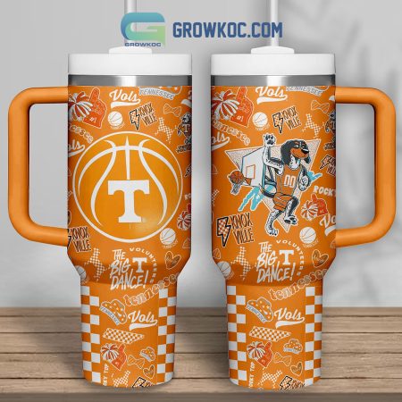 Tennessee Volunteers The Big Dance Knox Ville Rocky Orange 30oz or 40oz Stainless Tumbler With Handle NVA