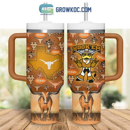 Texas Longhorns Hook’em Cowboy 30oz or 40oz Stainless Tumbler With Handle NVA