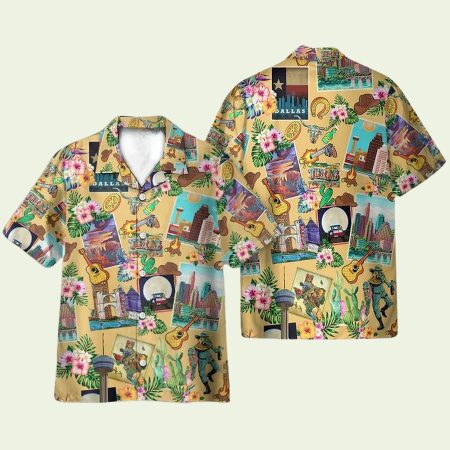 Texas Peace Life Style Mens Hawaiian Shirt