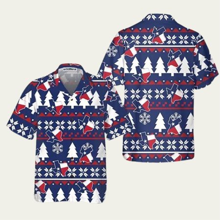 Texas Ugly Christmas Pattern Hawaiian Shirt