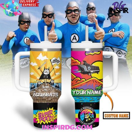 The Aquabats Super Rad 30oz or 40oz Stainless Tumbler With Handle NVA