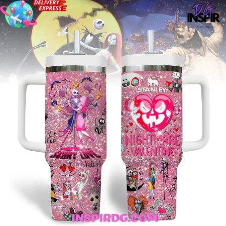 The Nightmare Before Christmas Valentine  30oz 40 oz Tumbler With Handle HG Cup