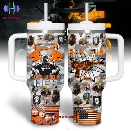 The Wonderful Ray Gun 160 Rounds The Truth Lies Quencher 30oz or 40oz Stainless Steel Tumbler With Handle NVA