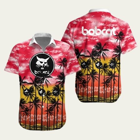 The Bobcat Trending Car Brand Floral Hawaiian Shirt
