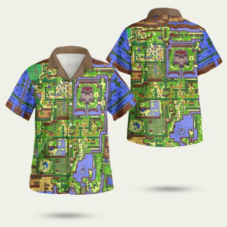 The legend of zelda map nes game Hawaiian Shirt