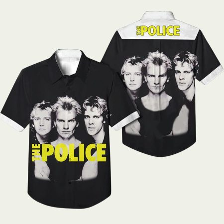 The Police Rock Band Black Casual Hawaiian Shirt
