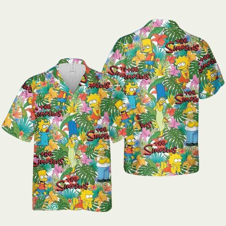 The Simpsons Tropical Pattern Hawaiian Shirt