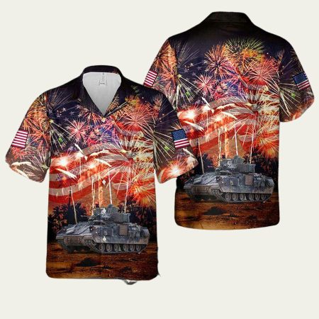 The Us Army M3 Bradley Of Alpha Company 3Rd Battalion 69Th Armor Regit Wore A Hawaiian Shirt