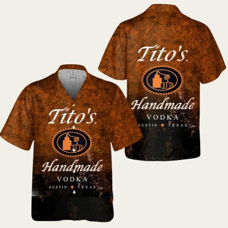Tito’s Handmade Vodka Aloha Summer Beach Hawaiian Shirt