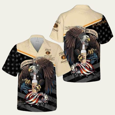 Tito’s Handmade Vodka Eagle Funny Hawaiian Shirt