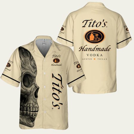 Tito’s Handmade Vodka Skull Hawaiian Shirt