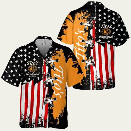 Tito’s Handmade Vodka Us Flag Hawaiian Shirt