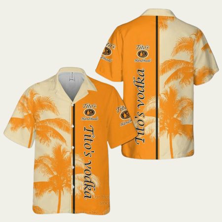 Tito’s Vodka Coconut Tree Hawaiian Shirt