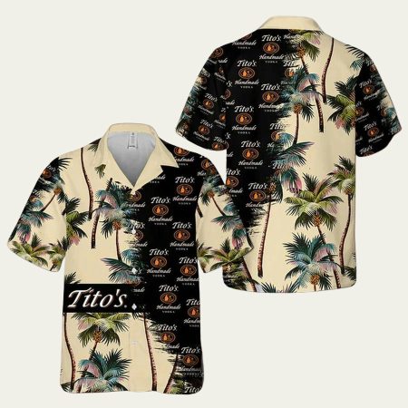 Tito’s Vodka Tropical Palm Tree Hawaiian Shirt