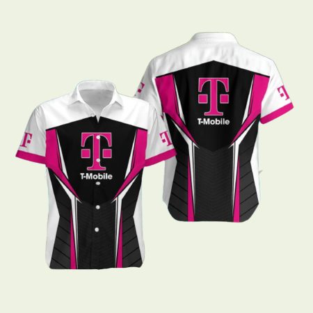 Tmobile Logo Black White And Pink Hawaiian Shirt