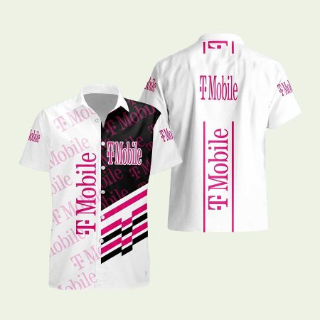 Tmobile In My Hear White Pattern Hawaiian Shirt