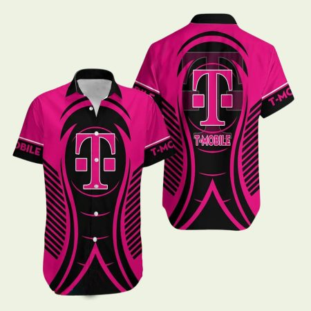 Tmobile Logo In My Heart Black And Pink  Hawaiian Shirt