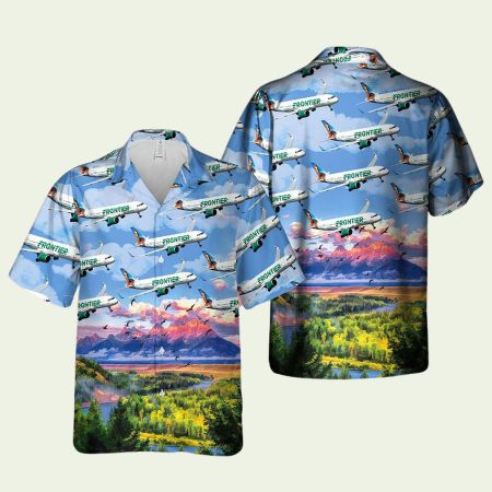 Frontier Airlines Airbus A320 251N Hawaiian Shirt