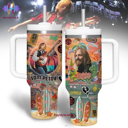 Tom Petty Get Wet Summer Quencher 30oz or 40oz Stainless Steel Tumbler With Handle NVA