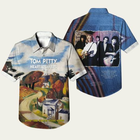 Tom Petty And The Heartbreakers Into The Great Wide Open Album Retro Hawaiian Shirt