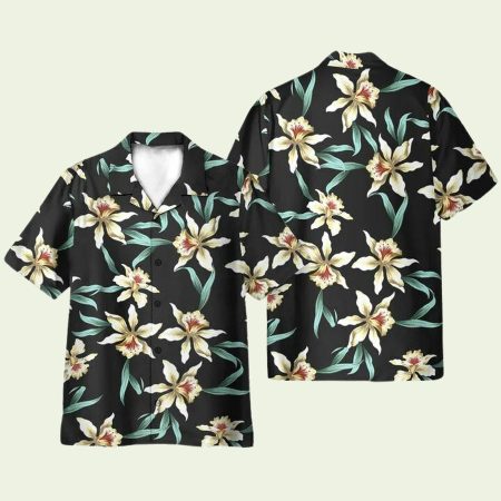 Tom Selleck Magnum Pi Movie Star Orchid Cosplay Costume Hawaiian Shirt