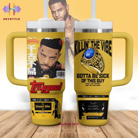 Trapsoul The Bryson Tiller WorldTour 2024 Quencher 30oz or 40oz Stainless Steel Tumbler With Handle NVA