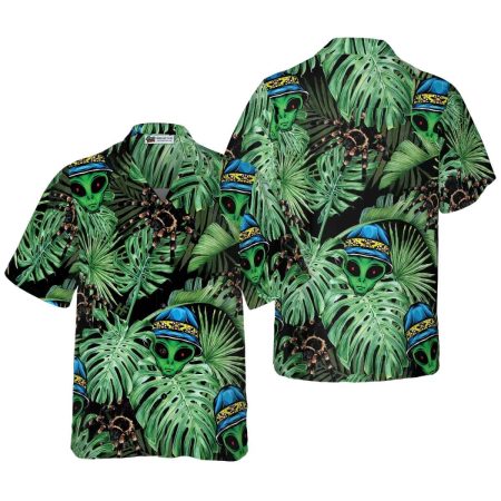 Tropical Alien And Spider Hawaiian Shirt
