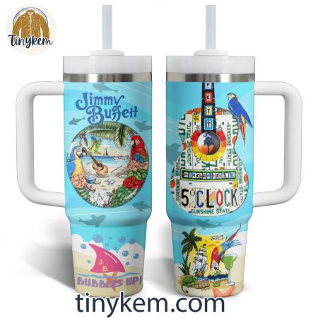Tropical Summer Beach Jimmy Buffett 30oz or 40oz Stainless Steel Tumbler With Handle HG