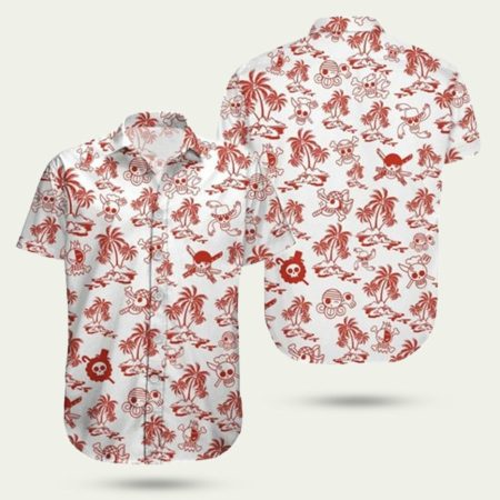 Tropical One Piece Straw Hat Crew Sympol Hawaiian Shirt