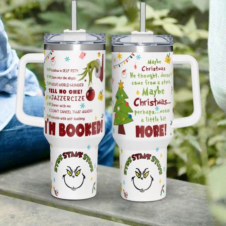 Christmas Movie Printed  My Day I’m Booked Merry Christmas Winter Printed 30oz or 40oz Quencher Tumbler LN