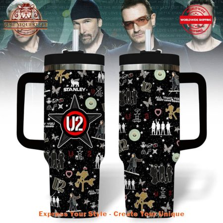 U2 All That You Cant Leave Behind 40oz   30oz or 40oz Stainless Steel Tumbler With Handle HG