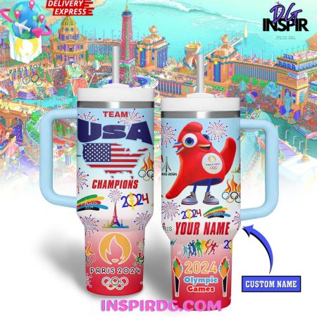 USA Olympic Paris 2024 30oz or 40oz Stainless Tumbler With Handle NVA