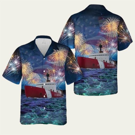 United States Coast Guard Polar Sea 4Th Of July Hawaiian Shirt